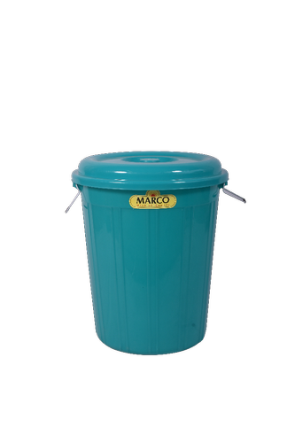 Marco Plastic Bucket With Cover - 100 Ltr, Red, Blue, Green