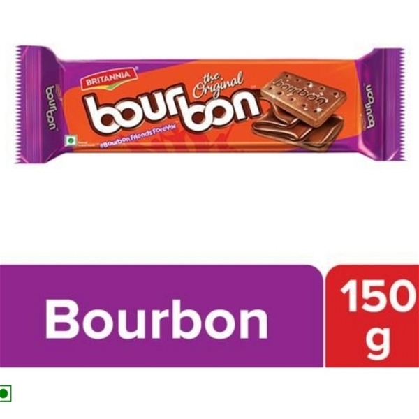 Britannia Bourbon Cream Biscuit - Chocolate Flavor - 50Gm
