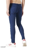 Denim Lycra Blend Solid Slim Fit Jeans - Navy Blue, 32
