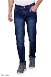Denim Solid Regular Fit Jeans - Navy Blue, 28
