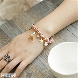 Trendy Women's Bracelets Vol-7 - Gold & Pink