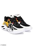 Men's Synthetic Leather Lace- Up Sports Shoes - 6