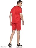 HPS Sports Poly Cotton Printed Mens Track Suits - Red, XL
