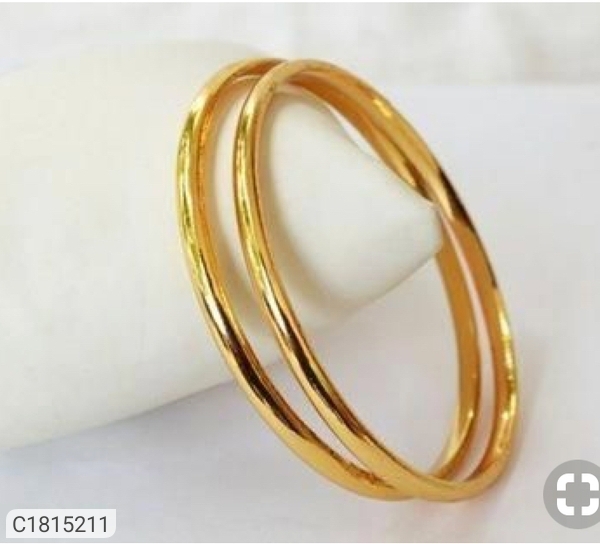 Trendy Gold Plated Bangles (2 Pieces Of Bangles) - 2.8
