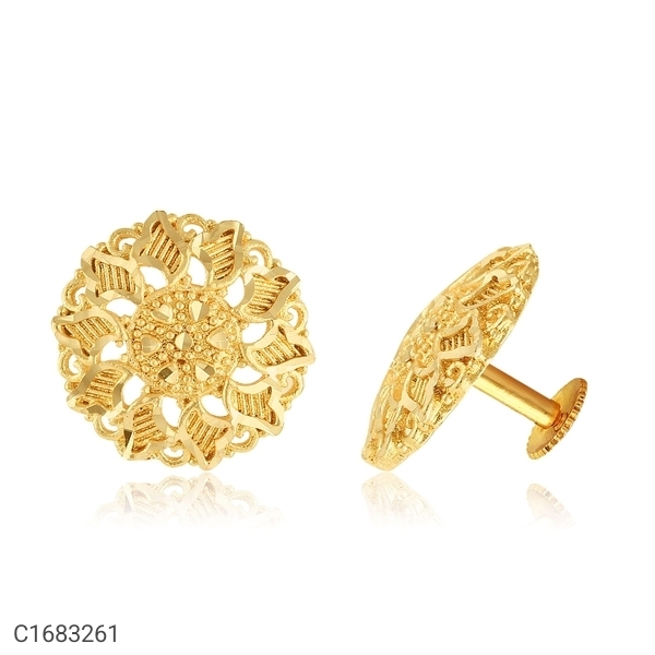 Adorable Gold Plated Stud Earring - 2nd Variant