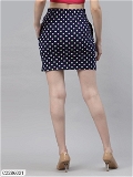 Rigo Women Navy Polka Dot Mini Skirt - Navy Blue, S