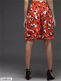 Darzi Women's Crepe Floral Print Flared Skirt - S