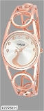 LOREM Pink Peacock Design Analog Watch For Women - Silver