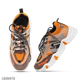 Men's Stylish Sports Shoes - Orange, 8