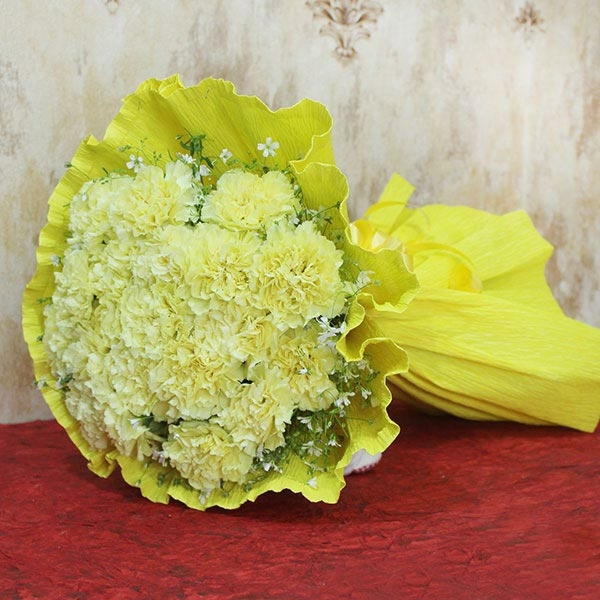 Yellow Carnations Bouquet