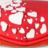 Special Hearts Truffle Fondant Cake - 1 KG