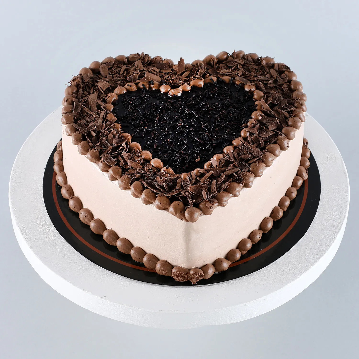 Delicious Heart Shaped Chocolate Cake - 500 Gram