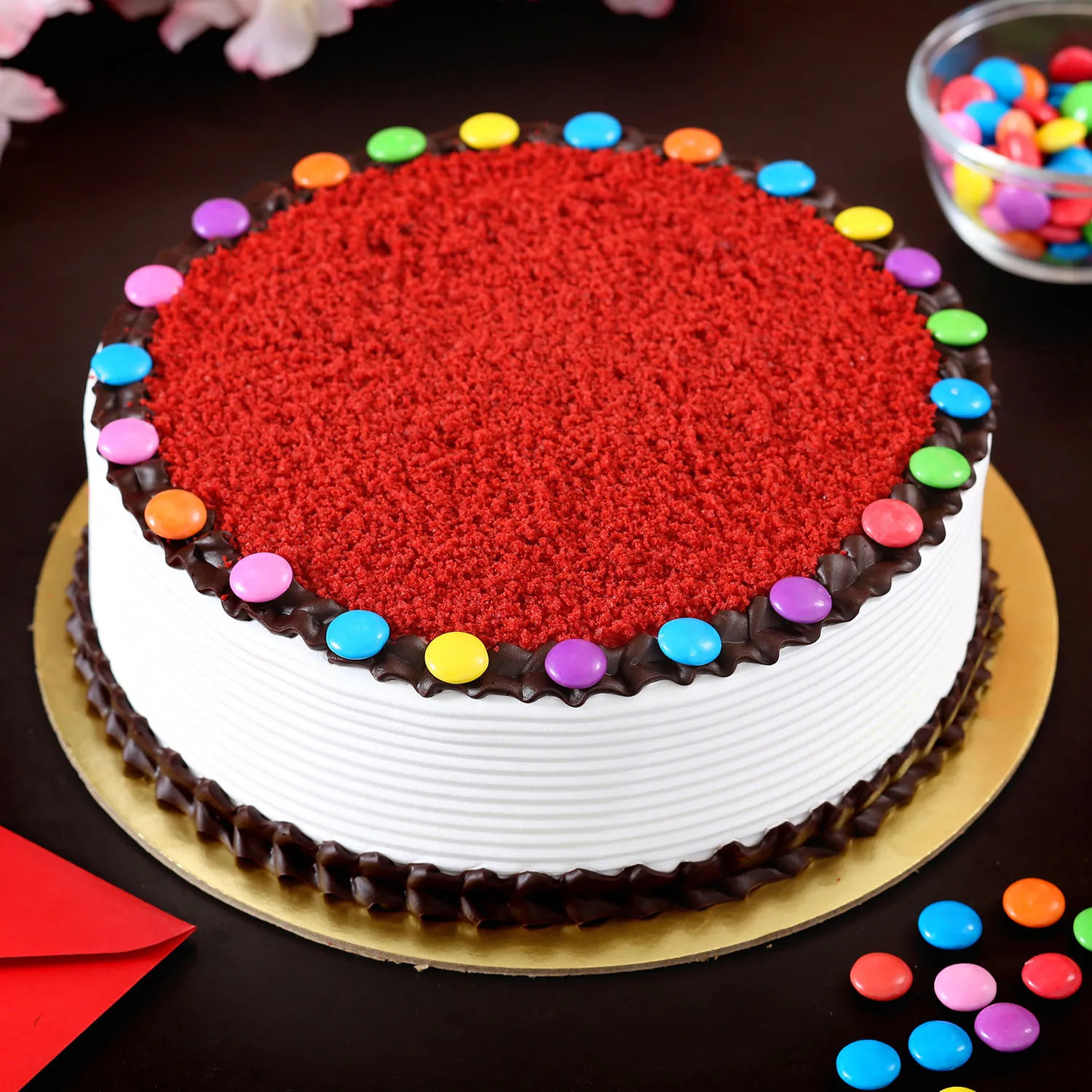 Red Velvet Gems Cake - 500 Gram