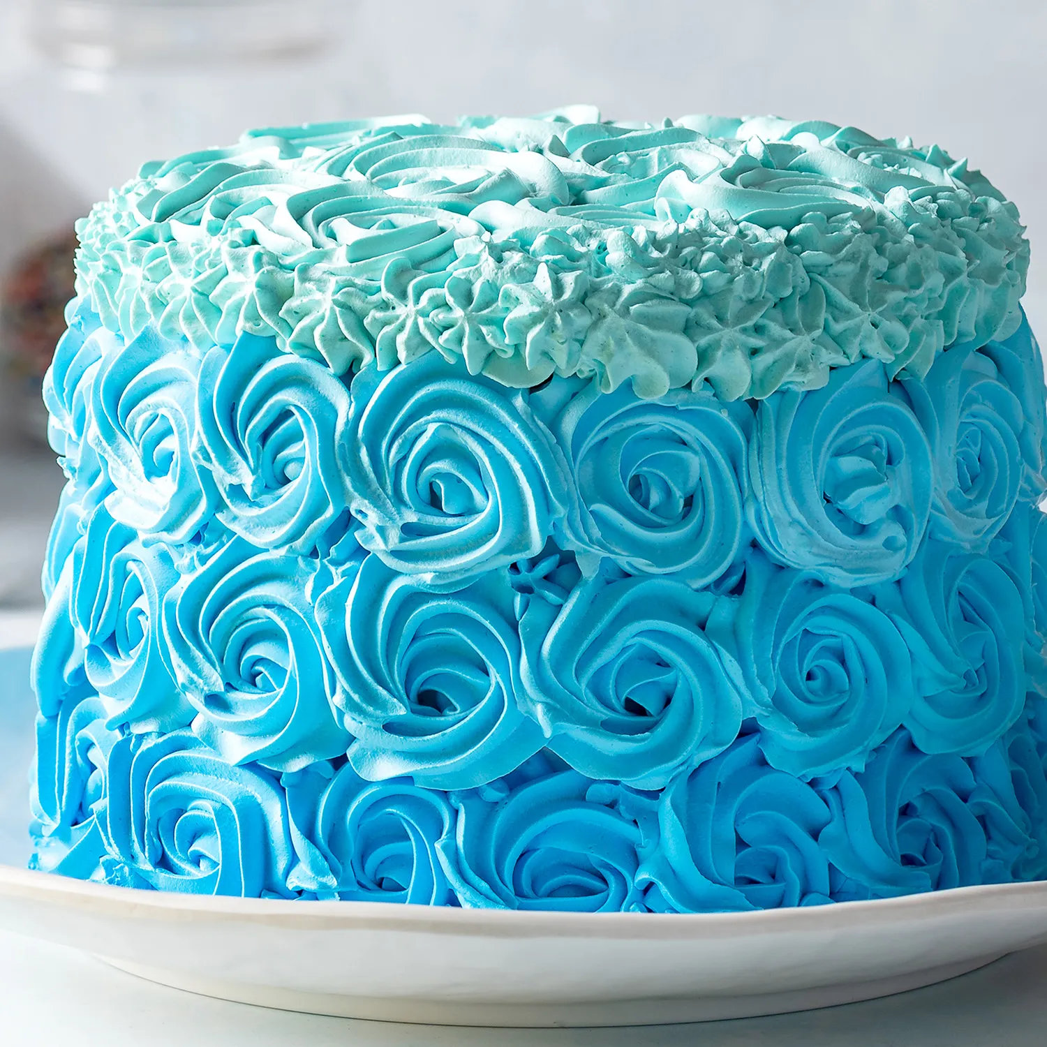 Blue Roses Designer Chocolate Cake - 2 KG