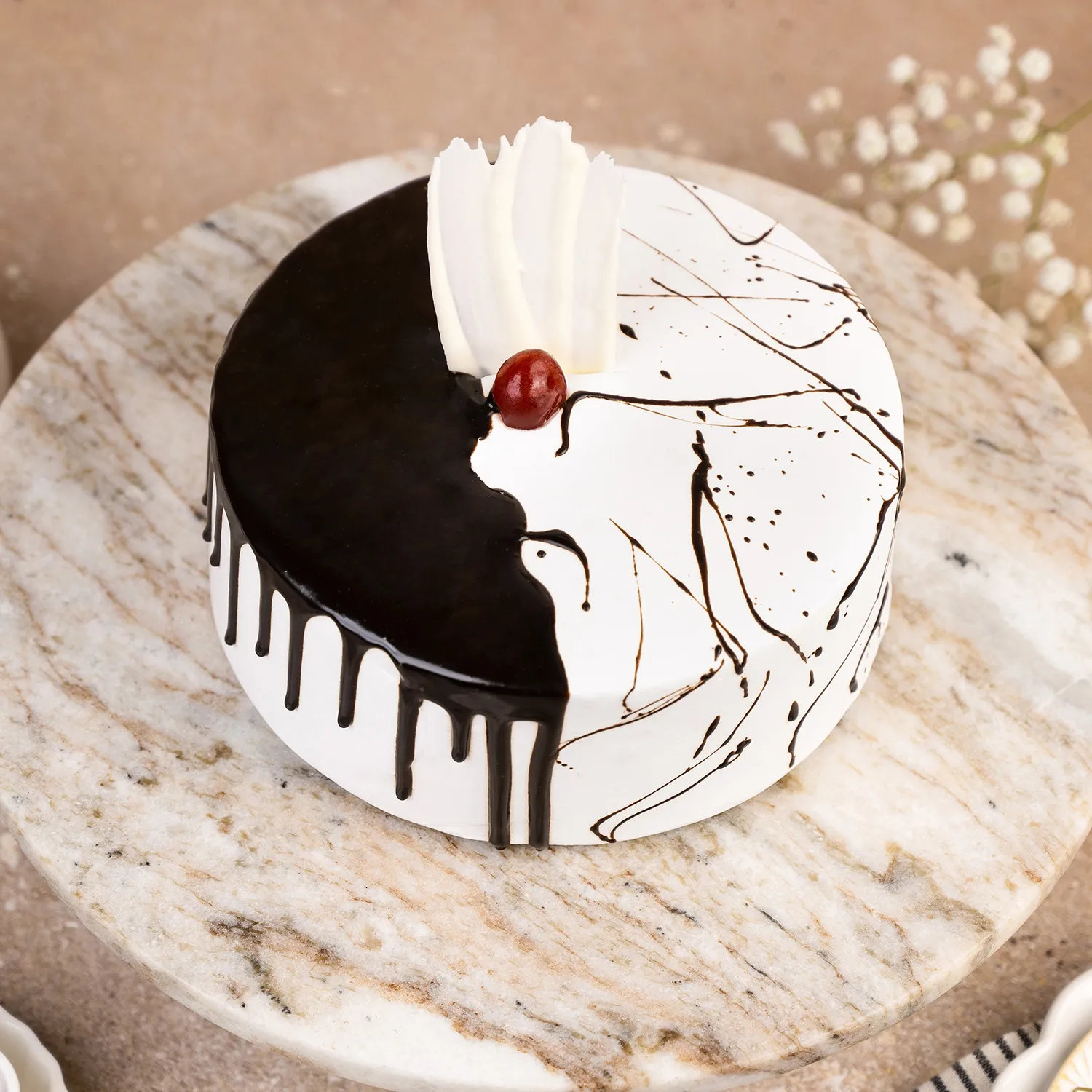 Creamy Drip Black Forest Cake - 1 KG