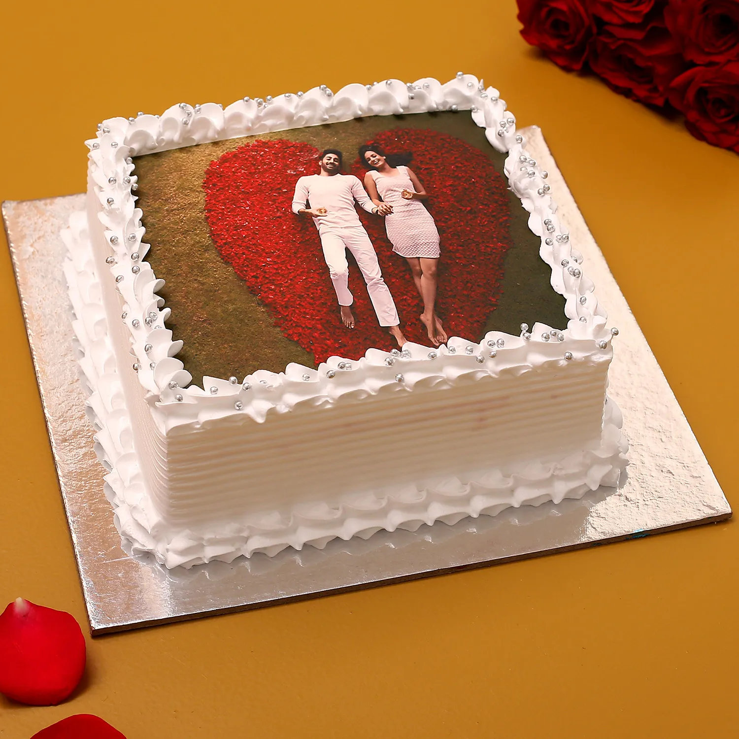 Valentine Photo Vanilla Cake - 1 KG