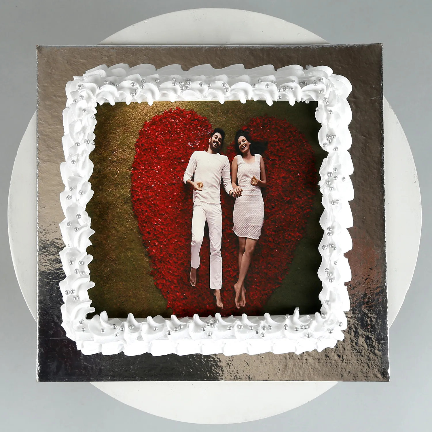 Valentine Photo Vanilla Cake - 1 KG