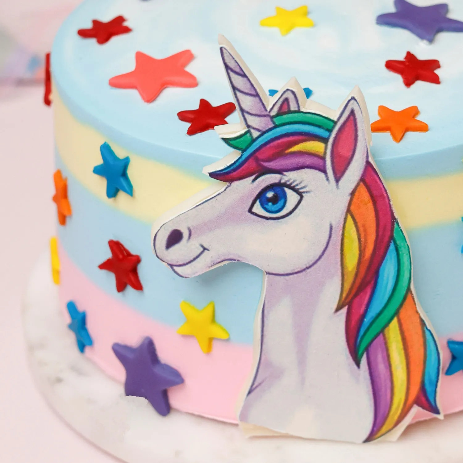 Unicorn Theme Truffle Cake - 1 KG