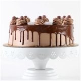Glazed Chocolate Cream Cake - 1 KG