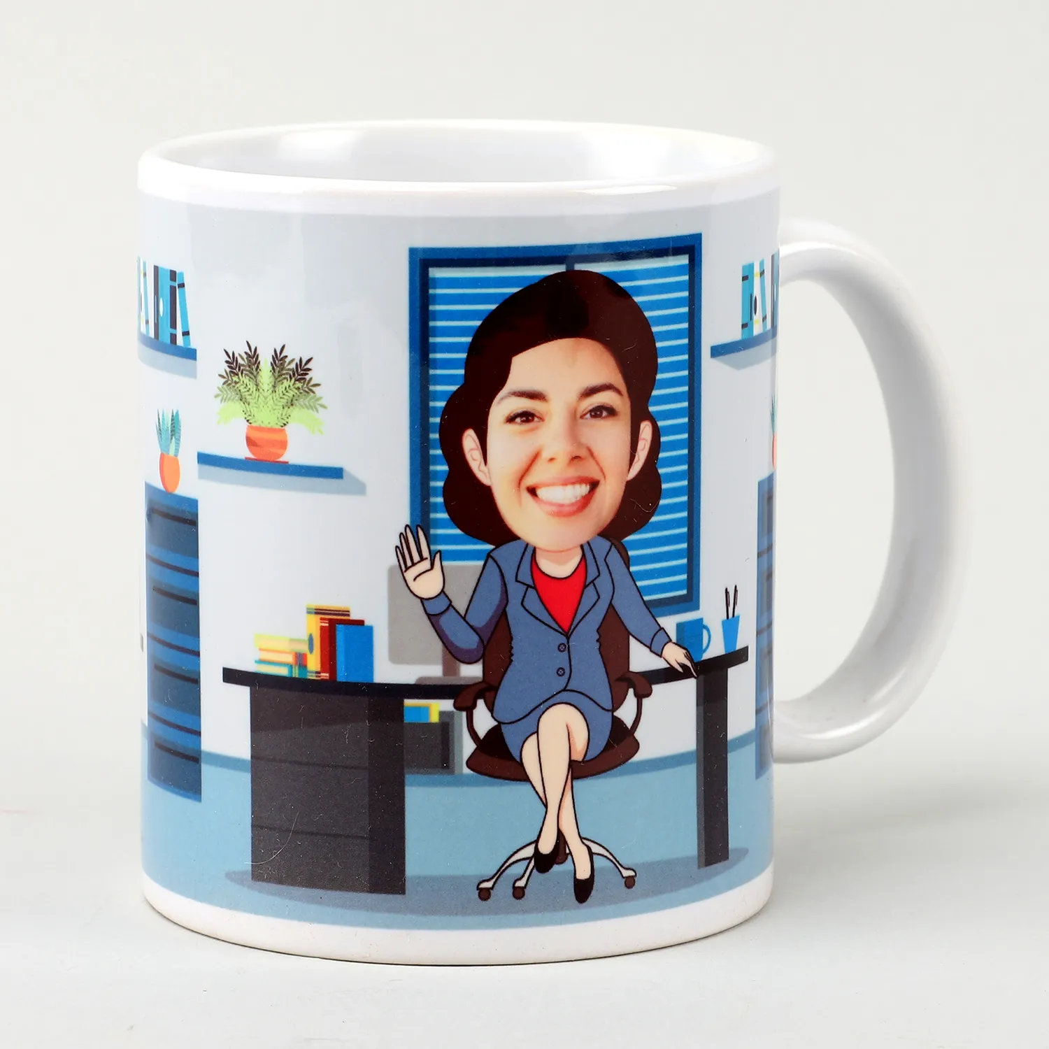 Personalised Office Mom Caricature Mug