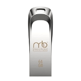 Morebyte 64gb 2.0 USB Pen Drive/Flash Drive with Metal Body External Storage Device Silver MB-FB1026 - 