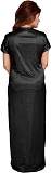 Women's Satin Plain/Solid Nightwear Set Pack of 2 - L, BLACK