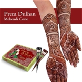 Prem Dulhan hand Designing | Without Chemical | Long Lasting | for Men Women | of 12 Pieces | Natural Mehandi cone - 350gm
