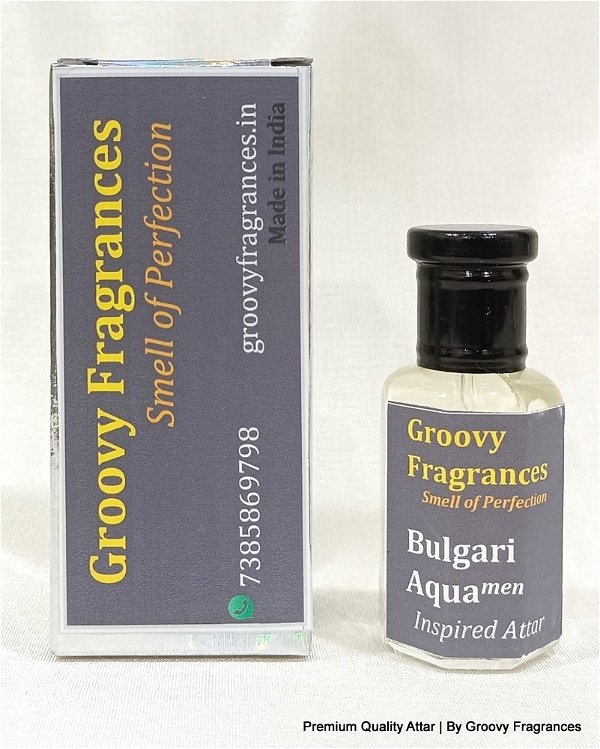 Groovy Fragrances Bulgari Aqua Long Lasting Perfume Roll-On Attar | For Men | Alcohol Free by Groovy Fragrances - 12ML