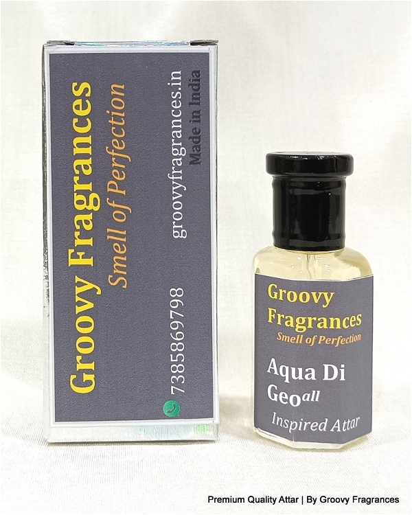 Groovy Fragrances Aqua Di Geo Long Lasting Perfume Roll-On Attar | Unisex | Alcohol Free by Groovy Fragrances - 12ML