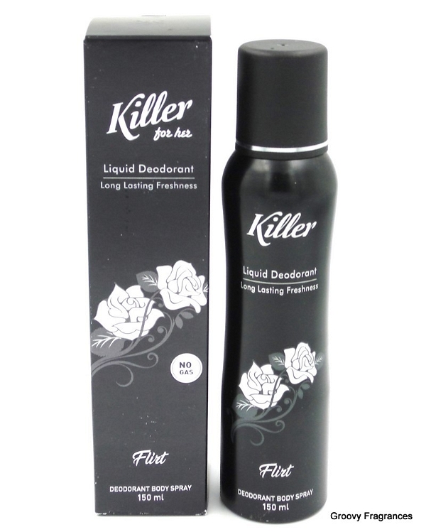 Killer Flirt Liquid Deodorant Long Lasting Freshness Body Spray No Gas - For Her - 150ML