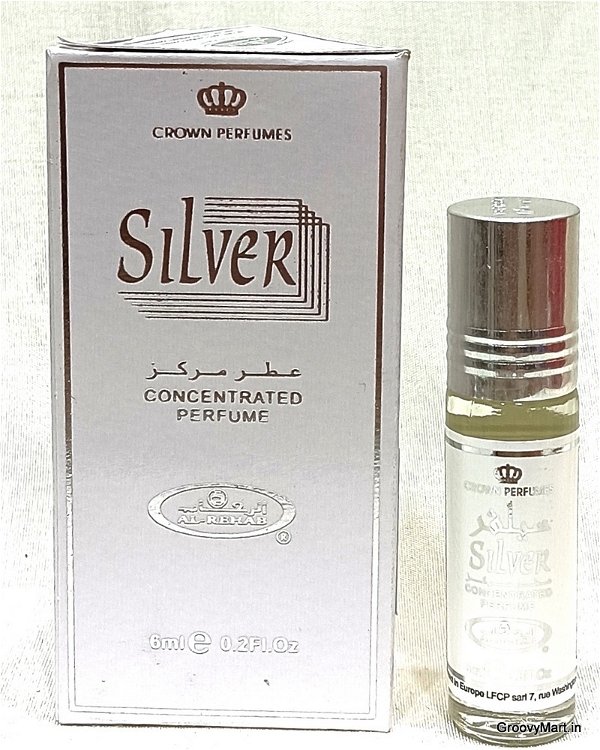 Al Rehab silver crown perfumes roll-on attar free from alcohol - 6ML
