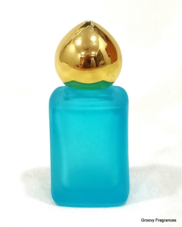 Groovy Fragrances Exclusive Designer Fancy Square Empty Attar Bottle - Empty 12ML - Blue