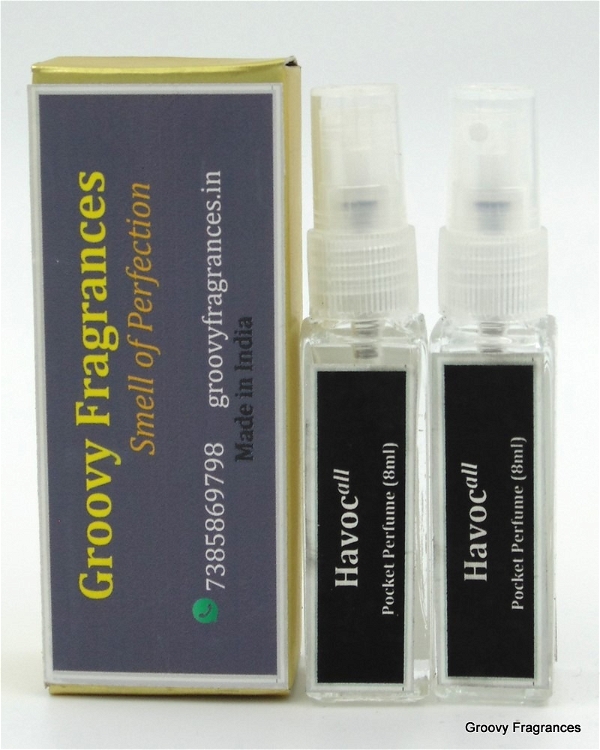 Groovy Fragrances Havoc Long Lasting Pocket Perfume 8ML (Pack of 2) | Unisex | By Groovy Fragrances - 8ML