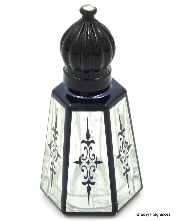 Groovy Fragrances Exclusive Golden Fancy Designer Bottle Empty Attar Bottle- V shape D2 - Back