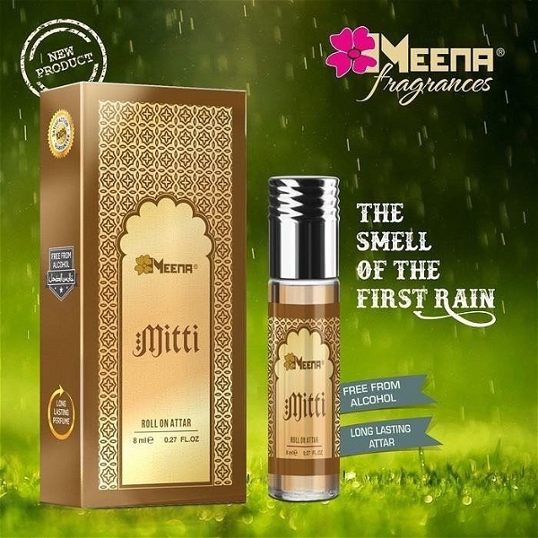 Meena mitti attar roll-on free from alcohol - 8ML