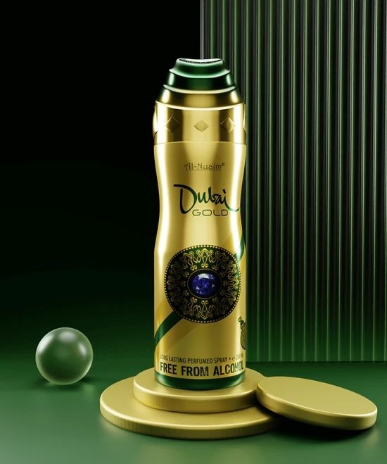 Al Nuaim Dubai Gold Long Lasting Perfume Spray | Alcohol Free - 200ML