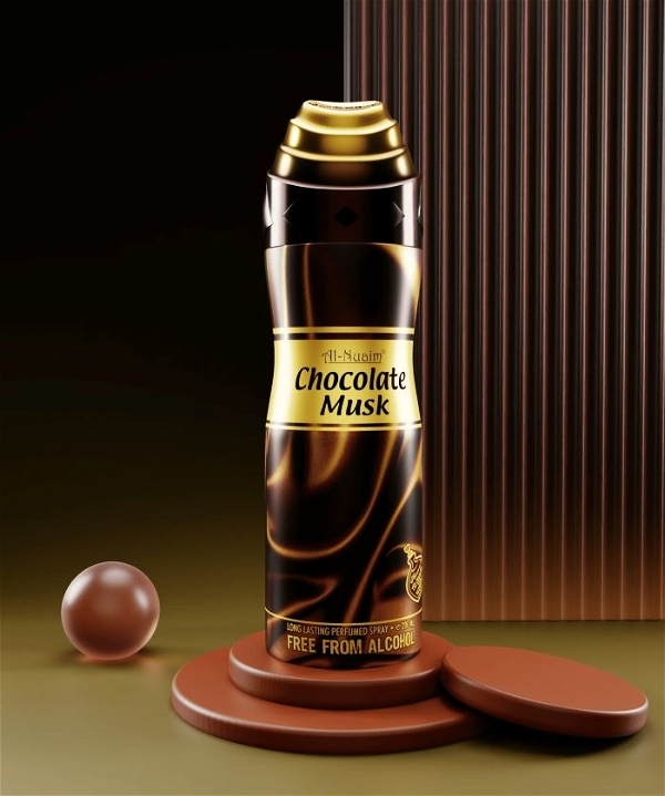 Al Nuaim Chocolate Musk Long Lasting Perfume Spray | Alcohol Free - 200ML