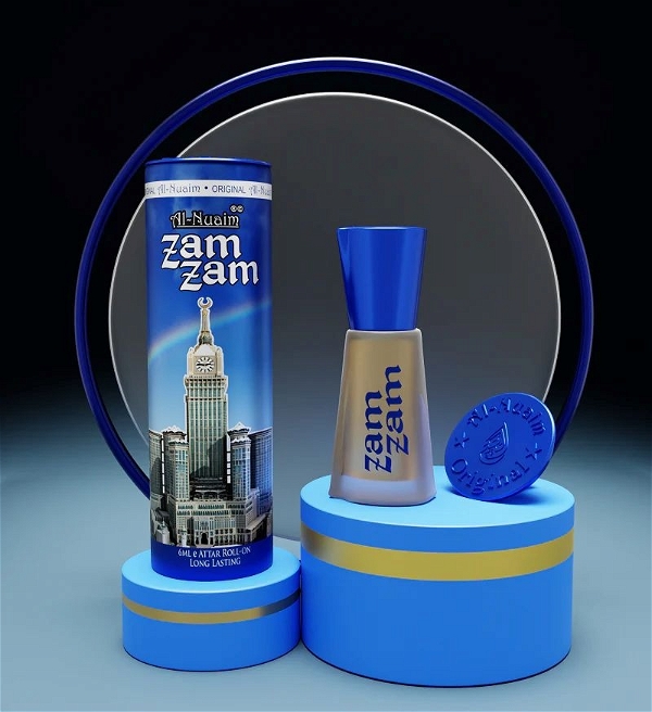 Al Nuaim zam zam perfume roll-on attar free from alcohol round gift pack - 6ML