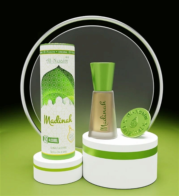 Al Nuaim madinah perfume roll-on attar free from alcohol round gift pack - 6ML