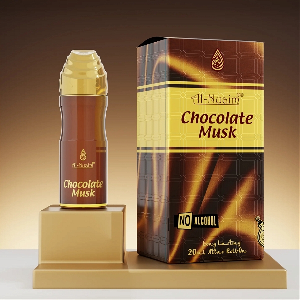Al Nuaim Chocolate Musk Long Lasting Perfume Roll-On Attar (Itr) Gift Pack - 20ML