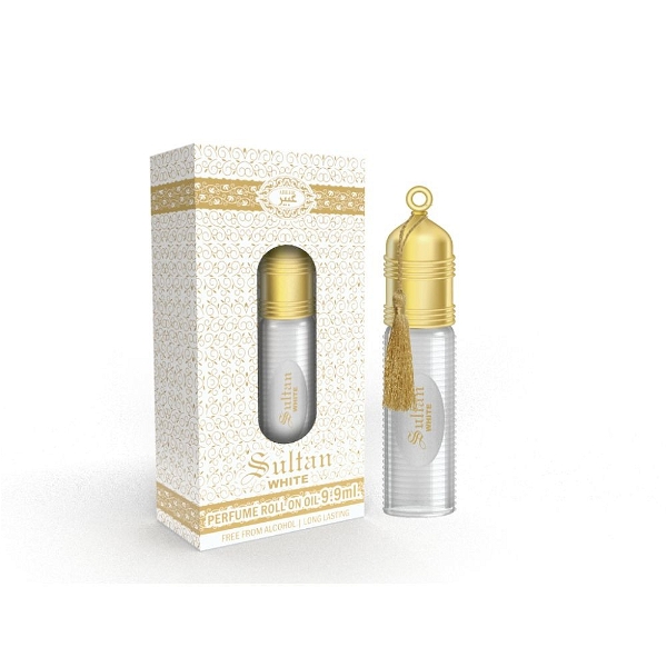 Abeer Sultan White Attar Perfume Roll On Oil - 9.9ML