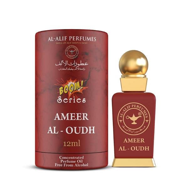 Al Alif AMEER AL OUDH Boom Series Perfume Roll-On Attar - 12ML