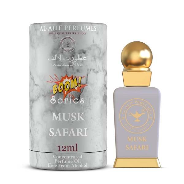 Al Alif MUSK SAFARI Boom Series Perfume Roll-On Attar - 12ML