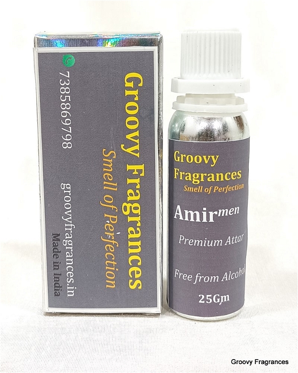 Groovy Fragrances Amir Long Lasting Perfume Roll-On Attar | For Men | Alcohol Free by Groovy Fragrances - 25Gm
