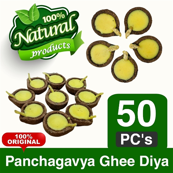Panchagavya Ghee Diya  - 50pcs