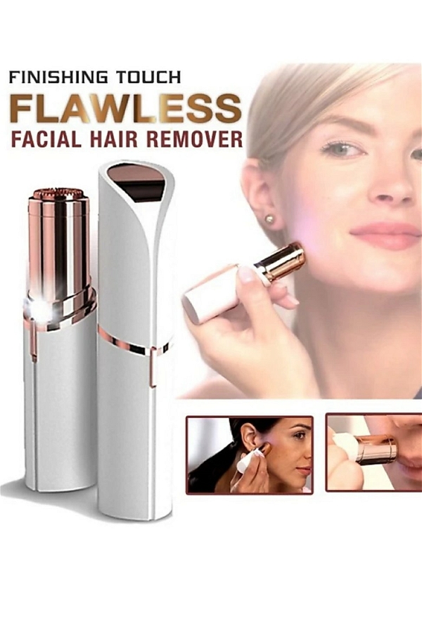 Flawless Hair Remover for Women Mini Trimmer Machine for Face | Lipstick Shape | Battery Operated - Flowless Hair Remover, Pack Of 1