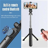 Selfie Stick and Tripod Stand, 3-in-1 Multifunctional Selfie Stick with Tripod Stand Compatible with iPhone/OnePlus/Samsung/Oppo/Vivo and All Phones - Black, Selfie Stick With Tripod, Pack Of 1