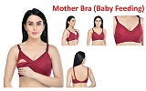Women's Breastfeeding Maternity Full Cup Cotton Hosiery Feeding Bra  - Salomie, 36C, Pack Of 1