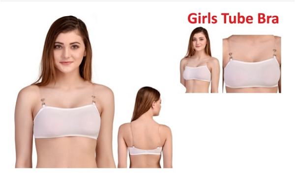 Women's Girl's Cotton Non-Padded Regular Tube Bra  - White, 40B, Pack Of 1