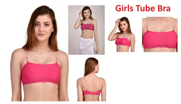 Women's Girl's Cotton Non-Padded Regular Tube Bra  - Red, 40B, Pack Of 1